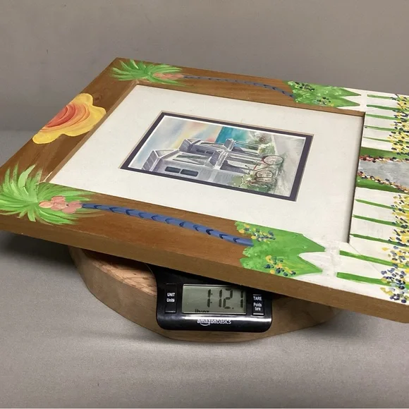 🔵 Beautiful Solid Wood, Hand Painted Frame with print by Artist Donna Burgess - Picture 15 of 15